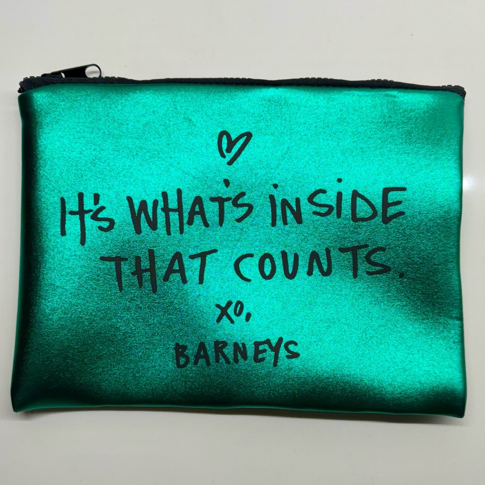 Barney’s “it’s what’s inside that counts” pouch
